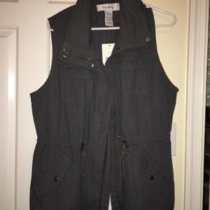 Gray utility vest